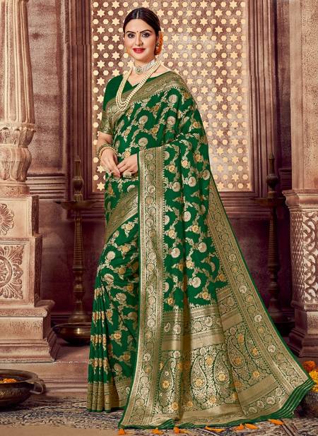 Mahendi Colour Exclusive Festive Wear Silk With Rolex Zari Rich Pallu Saree Collection NS-03